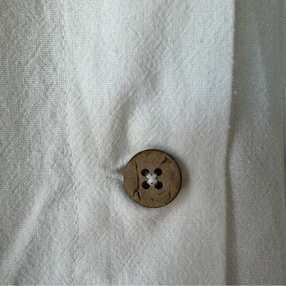 FREE‎ PEOPLE No Plans White Button Front Romper Playsuit EUC C - Picture 4 of 12